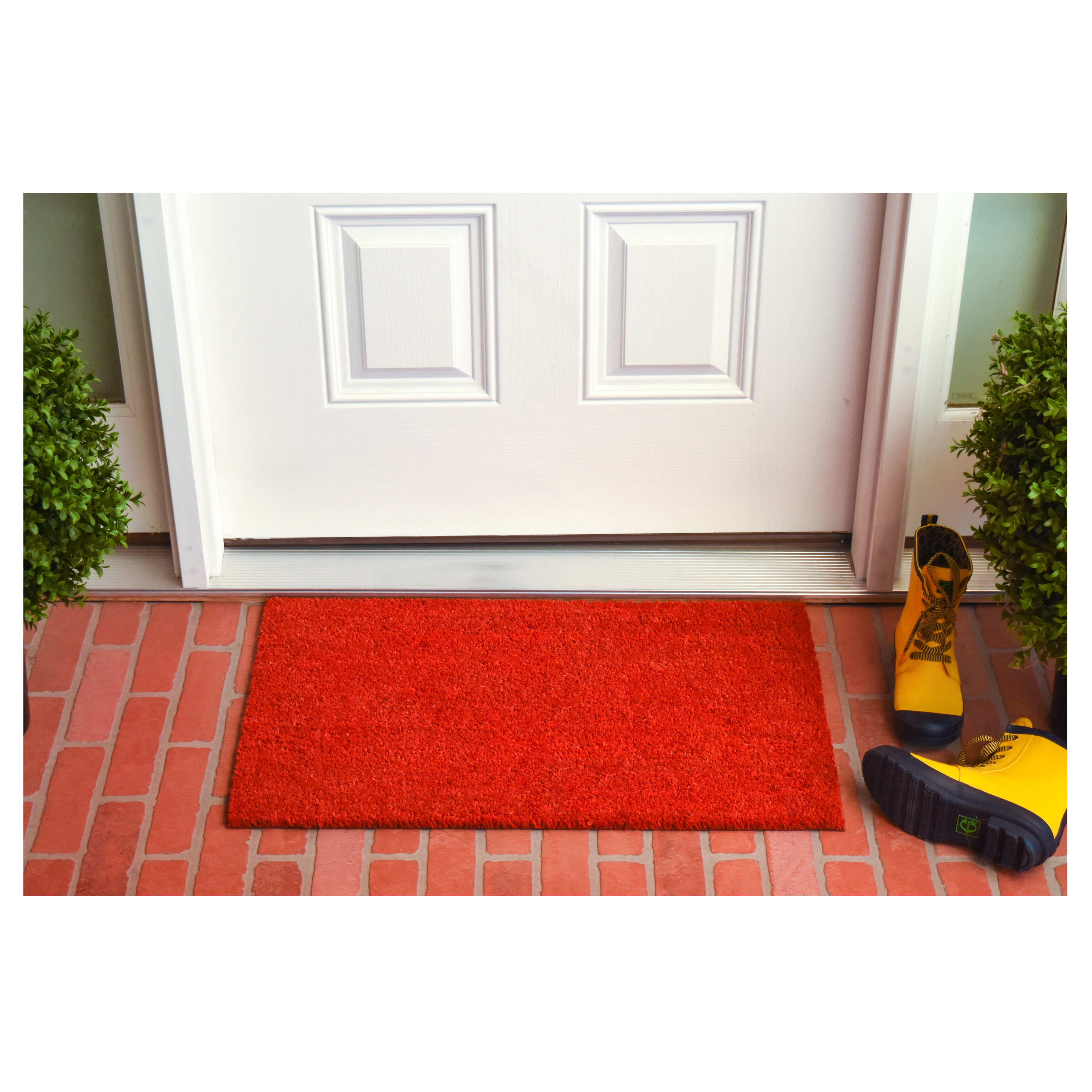 Collins Red Pastel Doormat, 17" x 29"