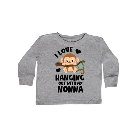 

Inktastic Monkey I Love Hanging out with My Nonna Gift Toddler Boy or Toddler Girl Long Sleeve T-Shirt