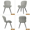 thumbnail image 3 of MOONMISS Dining Chairs Set of 2, Upholstered Kitchen Chairs with Backrest and Metal Legs,Gray, 3 of 6