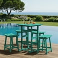 thumbnail image 5 of CIOKEA 24'' Bar Stools set of 4, All-Weather Durable Heavy Duty HDPE Stools with Footrest, Waterproof Patio Seats Modern Bar Height Stools for Indoor/Outdoor, Lake Bule, 5 of 9