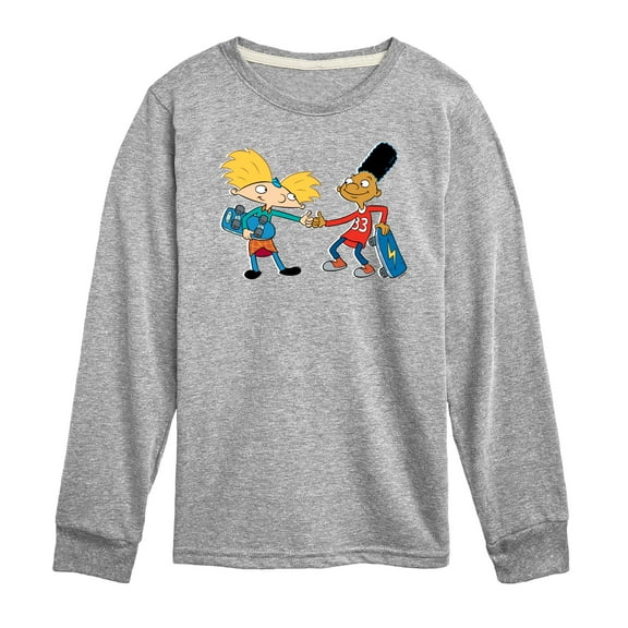 Hey Arnold! - Arnold and Gerald Skateboard - Toddler And Youth Long Sleeve Graphic T-Shirt