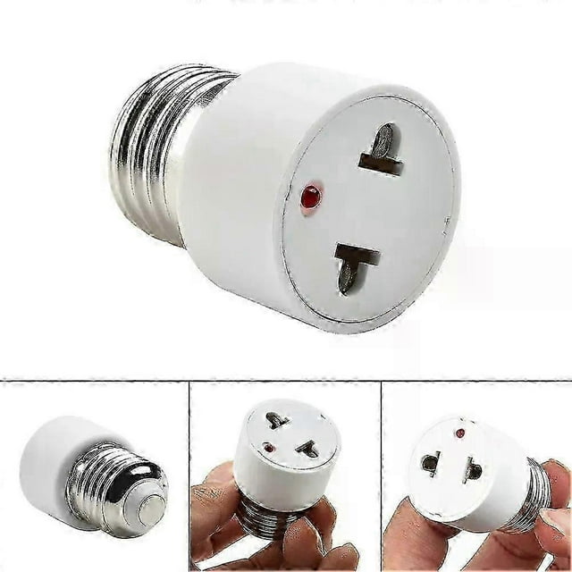 E27 Bulb To US/EU Plug Light Fixture Bulb Base Lamp Socket Adapter Convert E27 Base To Regular US/EU Plug Power Plug Adapter