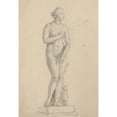 thumbnail image 2 of Józef Simmler 11x14 Gold Ornate Wood Frame and Double Matted Museum Art Print Titled - Sculpture Study 'Venus Medycejska' (1856), 2 of 4