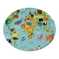 thumbnail image 1 of yuksok Table Cloth Large Round Elastic Edge Fitted Vinyl Waterproof Table Cover - 55 Style06, 1 of 6