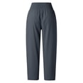 thumbnail image 7 of Sweatpants for Golf, Athletic, Lounge, Travel, Work Casual Pants for Women Womens Casual Solid Color Loose Pockets Elastic High Waist Pants Long Trousers Women's Clearance Pants, 7 of 7