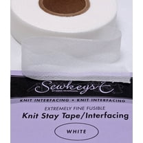 Black - 1/2" Fusible SS1 Knit Stay Tape - More Than Extremely Fine 0.5" X 25 yards SewkeysE Knit Interfacing Sold by the 25 yard Roll (SSI.5-BL) M494.19