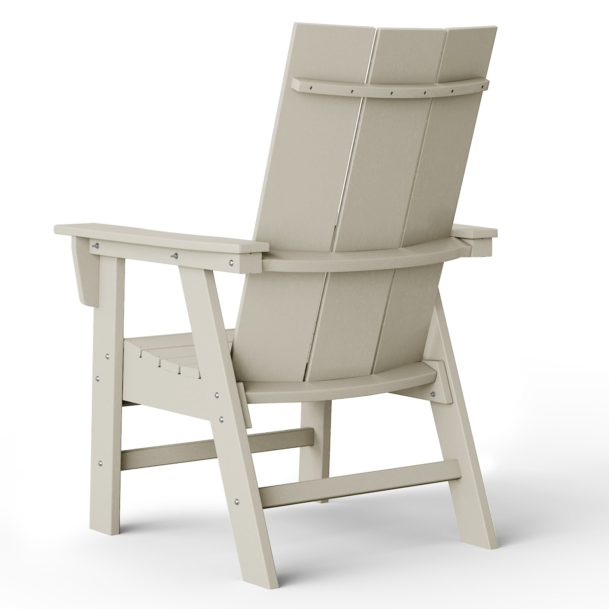 WestinTrends Ashore Outdoor Patio HDPE Plastic Modern Adirondack Dining Chair, Sand