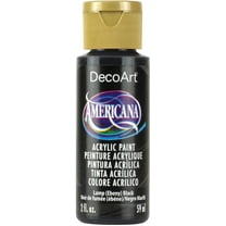 Multipack of 6 - Americana Acrylic Paint 2oz-Ebony Black - Opaque