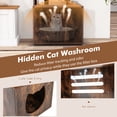 thumbnail image 6 of Gymax 56'' Tall 2-in-1 Hidden Cat Washroom Furniture w/3 Open Shelves Side Entry Doors Brown, 6 of 10