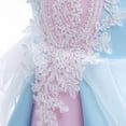 thumbnail image 6 of YWDJ Toddler Girls Net Yarn Lace Mesh Bow Ruffles Birthday Party Gown Long Dresses Light Blue 8T, 6 of 8