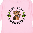thumbnail image 4 of Inktastic Live Love Monkeys Boys or Girls Long Sleeve Toddler T-Shirt, 4 of 5