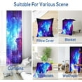 thumbnail image 5 of Galaxy Outer Space Nebula Curtains (2 Panels 42 x 63 Inch) Blue Rod Pocket Universe Planets Boys Fantasy Starry Black Art Printed Living Room Bedroom Window Drapes Treatment Fabric WW-CLLE, 5 of 6