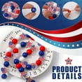 thumbnail image 4 of 160 Pcs 4th of July Wood Beads, Red Blue White Star Beads America Flag Patriotic Wooden Bead Independence Day Craft Bead Bulk for 4th of July DIY Garland Jewelry Making Home Decor, 4 of 8