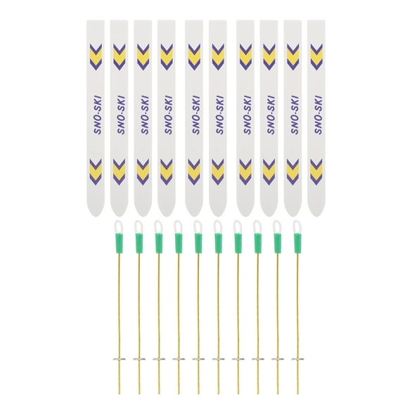 Ostracsh 5Set Mini Skis with Poles - Miniature Dollhouse Christmas Skiing Accessories Set for Winter Sports Scenes Holiday Decor and Festive Props
