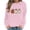 Pink, variant on Women's Long Sleeve Sweatshirt with Halloween Print SBYOJLPB Round Neck Hoodless Sweatshirts