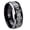 Black 2 Tone Polish Edge, variant on Medieval Cross Concave Black Tungsten Men Ring 10MM