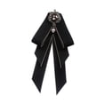 thumbnail image 5 of Bow Tie for Women Elegant Ribbon Adjustable Necktie for Graduation Gift Prom Black, 5 of 9