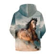 thumbnail image 2 of Xoenoiee Y2K Zip Up Hoodies for Teens Boys Girls Long Sleeve Hooded Sweatshirt Running Horse Print Streetwear Oversize Jackets for Kids, 14-16 Years, 2 of 7