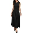 thumbnail image 2 of Midi Dresses for Women's High Waist Sleeveless Pockets Casual Work Dress XS Black, 2 of 6