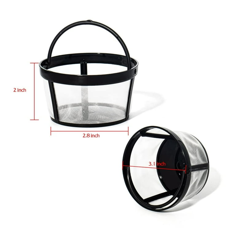 FIFOKICHO Reusable Coffee Filter Cup Nylon Fits Mr Coffee Black