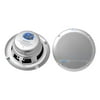 Lanzar AQ5DCS - 300 Watts 5.25'' Dual Cone Marine Speakers (Silver Color)