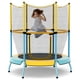 thumbnail image 1 of Costway Trampolín infantil de 122 cm con red de seguridad y marco resistente, color amarillo, 1 of 3