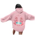 thumbnail image 1 of WEAIXIMIUNG Ensembles de Chandails en Molleton Raccourcis pour Femmes Sweat à Capuche Imprimé Lettres Manches Longues avec Poches, 1 of 6