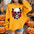 thumbnail image 2 of Makaor Hoodie Girls Boys Halloween Pullover Sweatshirts Ghost Long Sleeve Coats Fleece Cute Fall Clothes Pockets, 2 of 8