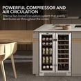 thumbnail image 6 of Whynter BWB-2060FDS/BWB-2060FDSa 24″ Built-In French Door Dual Zone 20 Bottle Wine Refrigerator 69 Can Beverage Center, 6 of 16