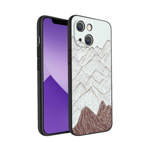 Mountains111-236 Phone Case, Degined for iPhone 14 Case Men Women, Flexible Silicone Shockproof Case for iPhone 14