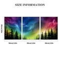 thumbnail image 3 of Shadudu Stars Colorful Lights Trees Canvas Wall Art Set of 3 | Living Room Bedroom Office Decor 12"x16"x3pcs, 3 of 6