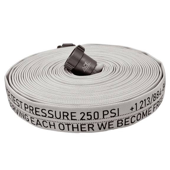 Pro 1.5” Nitrile Lined Attack Fire Hose , 75ft Per Hose - Ace BMF-XL.01 | 900 PSI Burst, 600 PSI Tested pressure | NST Couplings, Meets NFPA 1962 Requirements for Emergency Teams