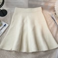 thumbnail image 3 of Yokua Womens Elastic High Waist Pleated Flared Faux Furry Mini Skater Skirt, 3 of 20