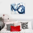 thumbnail image 5 of Acheng Large Canvas Wall Art Blue Abstract Art Wall Decor Wall Art for Living Room Paintings for Wall Decorations Bedroom Decor Aesthetic Framed Office Artwork Wall Decor  16x12in, 5 of 6