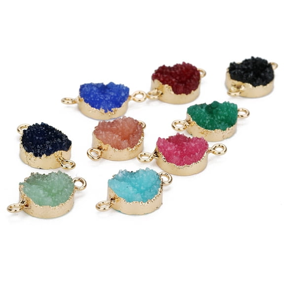 OUNONA Charms For Jewelry Making Pendant Resin Dark Red 5pcs Diy Accessory