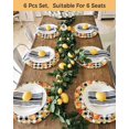 thumbnail image 4 of 15 Inch Round Placemats Set of 4, Orange Green Pumpkins Fall Non Slip Heat Insulation PP Table Mats, Thanksgiving Botanical Plaid Washable Place Mats for Kitchen Dining Party Table Decor, 4 of 7