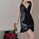 thumbnail image 4 of Pijamas sexys para mujer, ropa privada, camisón de encaje con tirantes en la espalda, pijamas finos de verano puro, 4 of 5