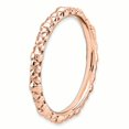 thumbnail image 3 of 925 Sterling Silver Rose Gold Cable Stackable Ring Fancy/, 3 of 8