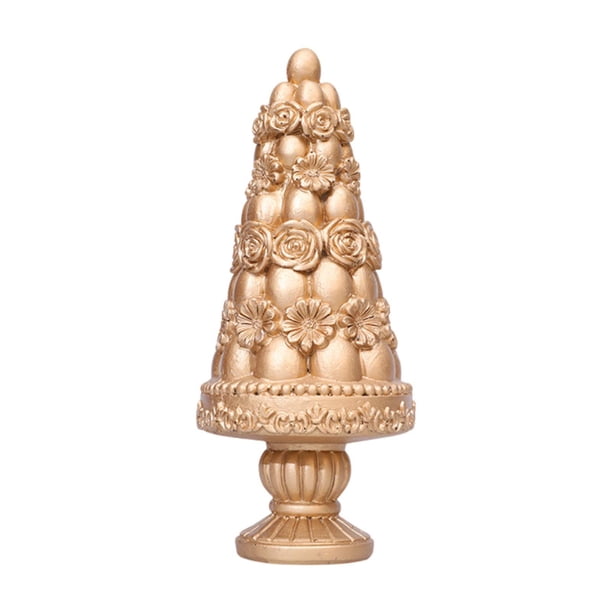Estatuilla de de Pascua, adorno de mesa, regalo creativo decorativo, estatua de resina, decoración de Pascua para dormitorio, estante, fiesta en Oro