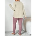 thumbnail image 2 of Plus Size Heart Fitted Long Sleeve And Long Pants Loungewear Set, 2 of 6