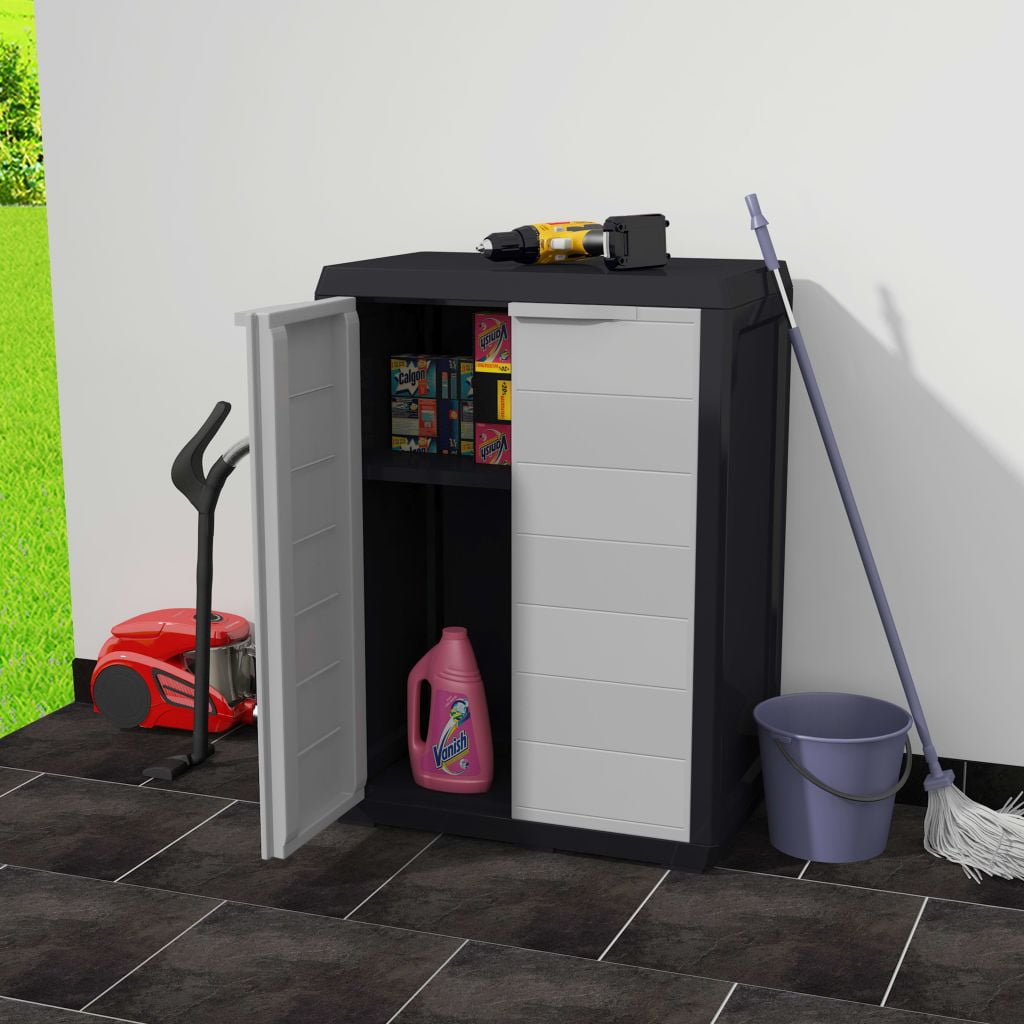Lowestbest Garden Storage Cabinet, Outdoor Large Lockable Storage Cabinet Storage with 1 Shelves Lowestbest Garden Storage Cabinet, Outdoor Large Lockable Storage Cabinet Storage with 1 Shelves