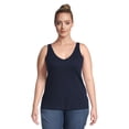 Terra & Sky Women's Plus Size Ribbed Tank Top, 3Pack