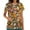 A006_Yellow, variant on LHVUOA Scrub Tops Women Print Fashion Floral Print Short Sleeve Diagonal Collar Shirts Plus Size Scrub Tops with Pockets