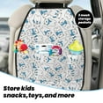 thumbnail image 5 of Fuzoiu Scarf Bear Print 2 Pack Kick Mat Back Seat Protector With 3 Storage Pockets, Universal Car Seat Back Organizer For Kids Pets, Waterproof Backseat Protector For Most Car, 5 of 8