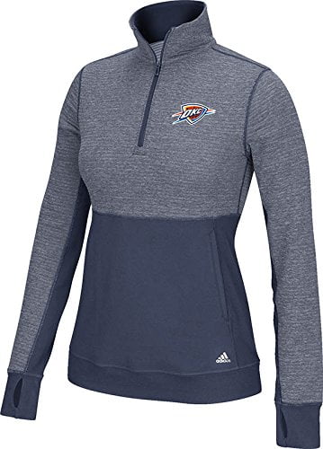 Adidas Oklahoma City Thunder Womens Climalite Twist Half-Zip Pullover Jacket (Navy) by Adidas