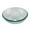 Clear (Slight Green Tint), variant on Renovator's Supply Mini Tempered Glass Frosted Textured Vessel Sink Bowl with Drain