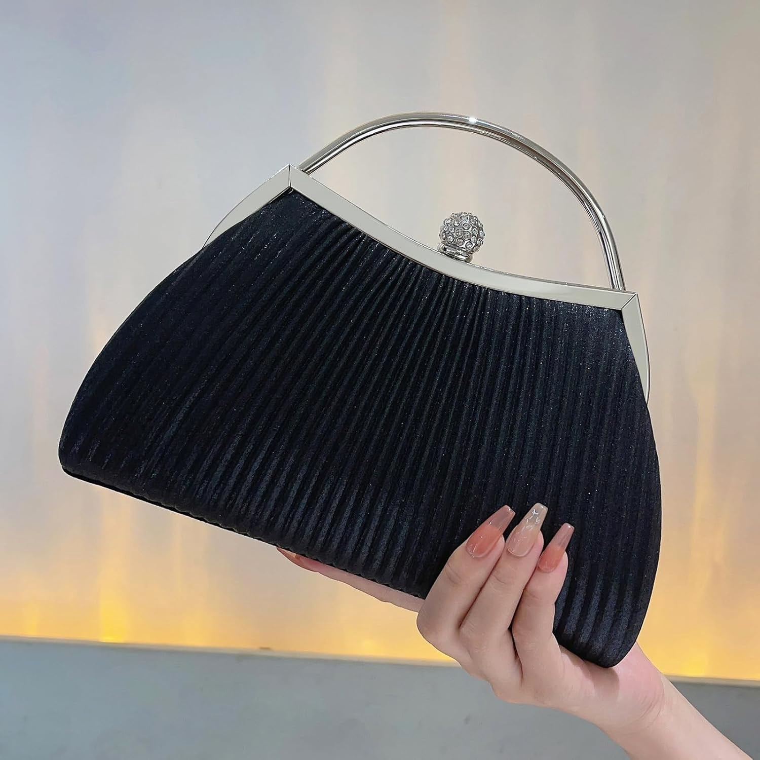 Clutch Purses for Women Evening Bags Party Clutches Handbag With Detachable Chain Strap for Cocktail Party Wedding
