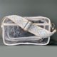 thumbnail image 2 of Bolsa bandolera transparente bandolera de PVC con correa ancha tejida para ir de compras (Blanco) Likrtyny Para Estrenar, 2 of 7