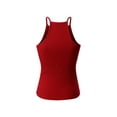 thumbnail image 4 of MixMatchy Women's Simple Casual Basic Active High Neck Ribbed Tank Top, 4 of 4