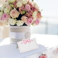 thumbnail image 3 of 100PCS Bowknot Name Cards: Pink Bow Place Cards Cute Scalloped Tent Name Cardstock Blank Seat Assignment Label for Birthday Party Wedding Table Setting Supplies, 3 of 7